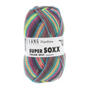 Lang Yarns Super Soxx Color 4-Fach 0517 Fuchsia/Blauw/Lime 1145 Night Fever