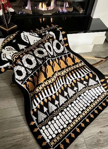 Sonia's Holiday deken van Rosina Plane - Deco met Stylecraft Special DK