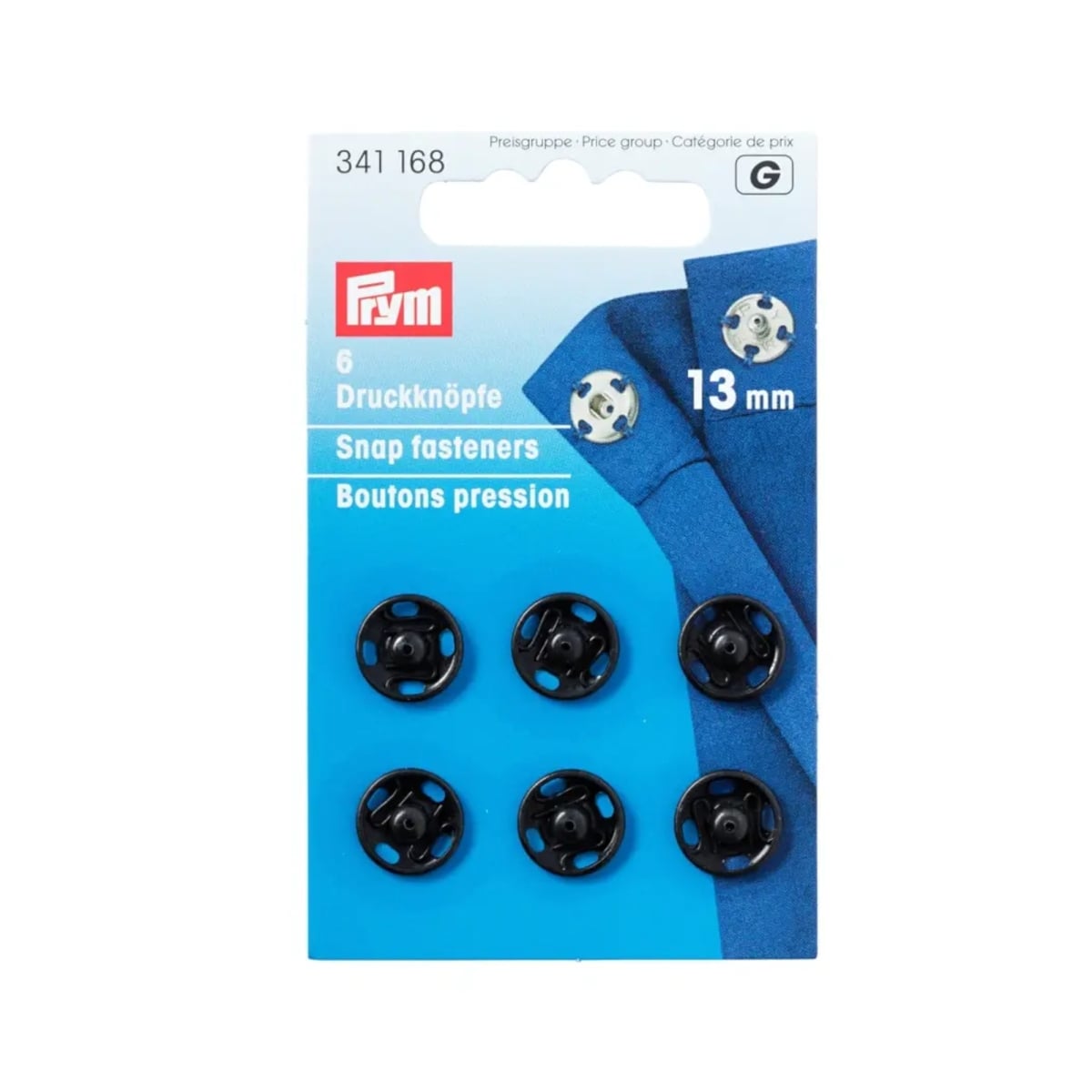 Prym Drukkers Zwart 13mm