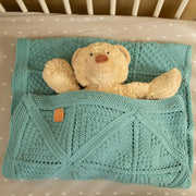 Baby droomdeken breien — gemaakt met Baby Droomdeken 8.0 Happy Breipakket Wiegdeken (2)