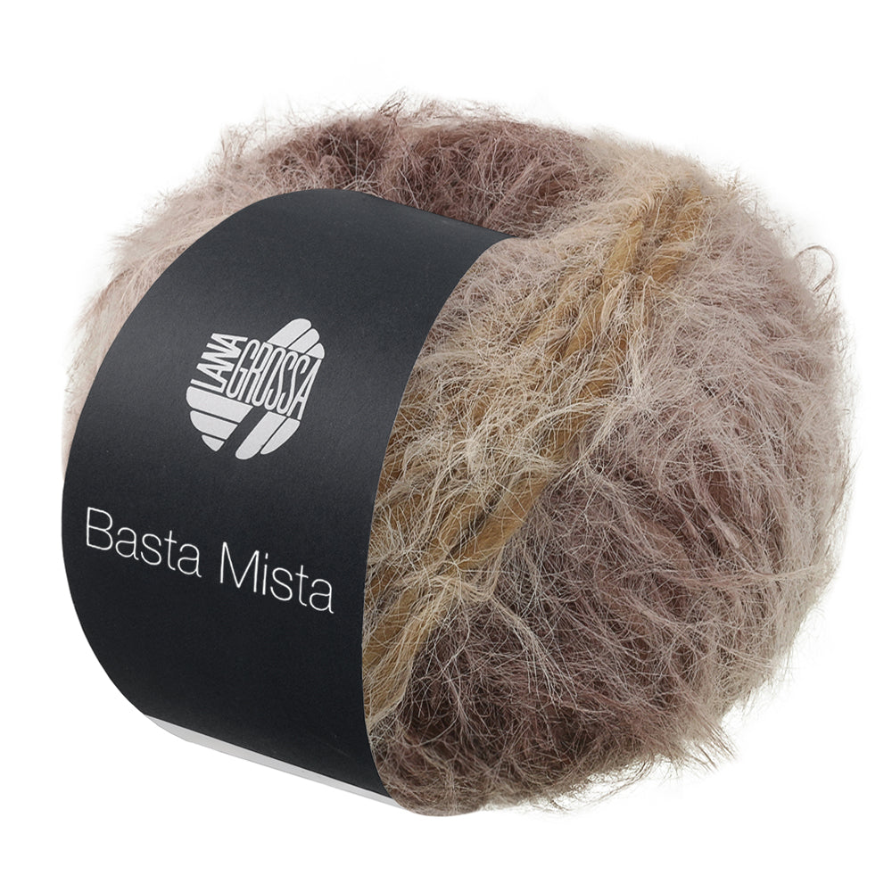 Lana Grossa Basta Mista 118 Taupe/Grijsbruin/Mokka/Grijs-/Lichtbeige - bol garen in Taupe/Grijsbruin/Mokka/Grijs-/Lichtbeige
