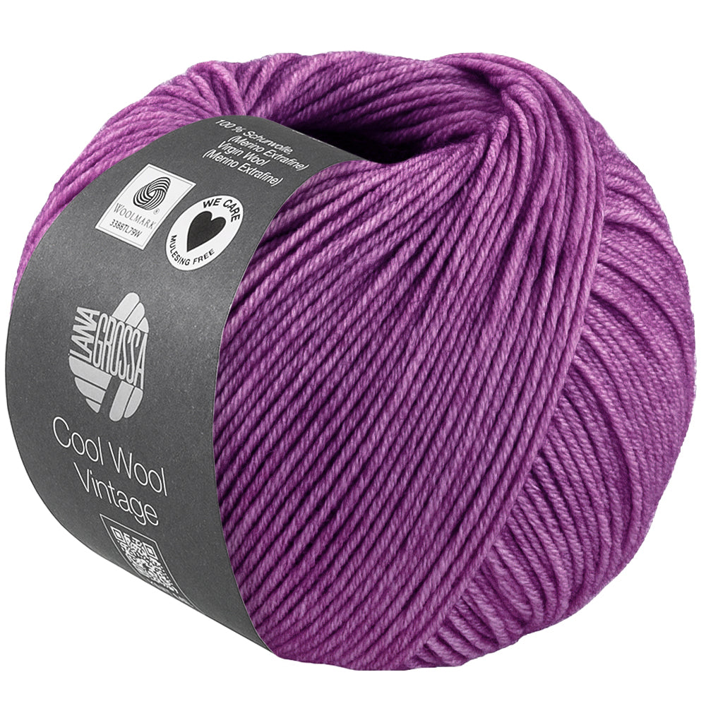 Lana Grossa Cool Wool Vintage 7396 Roodviolet