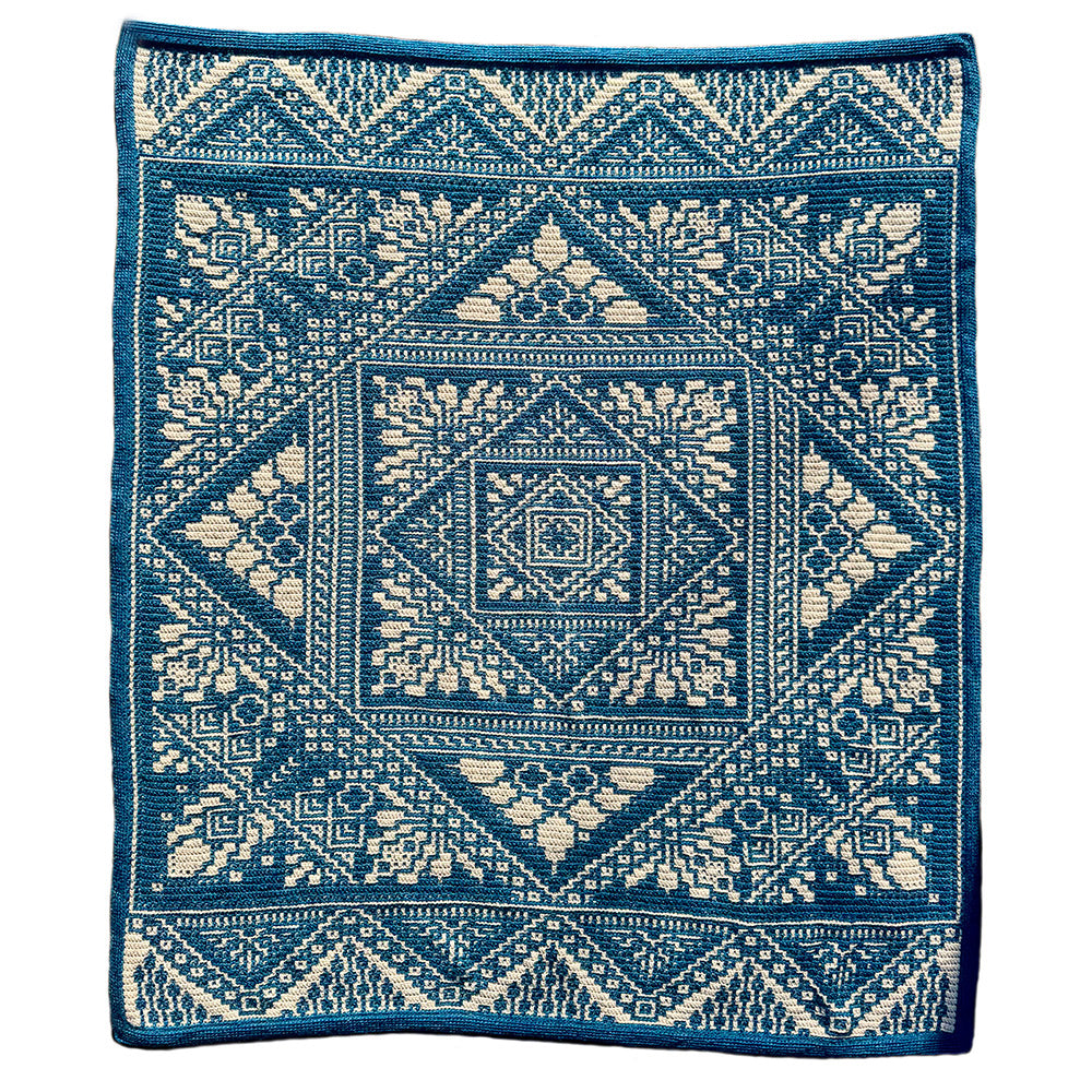Anke — gemaakt met Bibelot Deken - Crazy Crochet Catlady Garen- en Haakpakket Highland Heathers DK