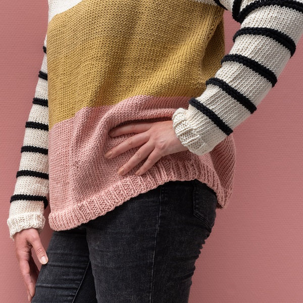 Jumper color block — gemaakt met Breipatroon Yarn and Colors Striped Jumper Color Block (2)