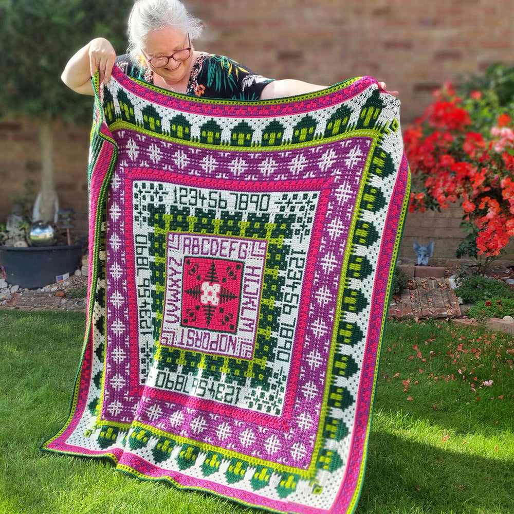 Rosina Plane Mile Cross Sampler Blanket Haakpakket - Full Bright deken