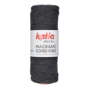 Katia Macramé Cord Fine 202 Antraciet grijs