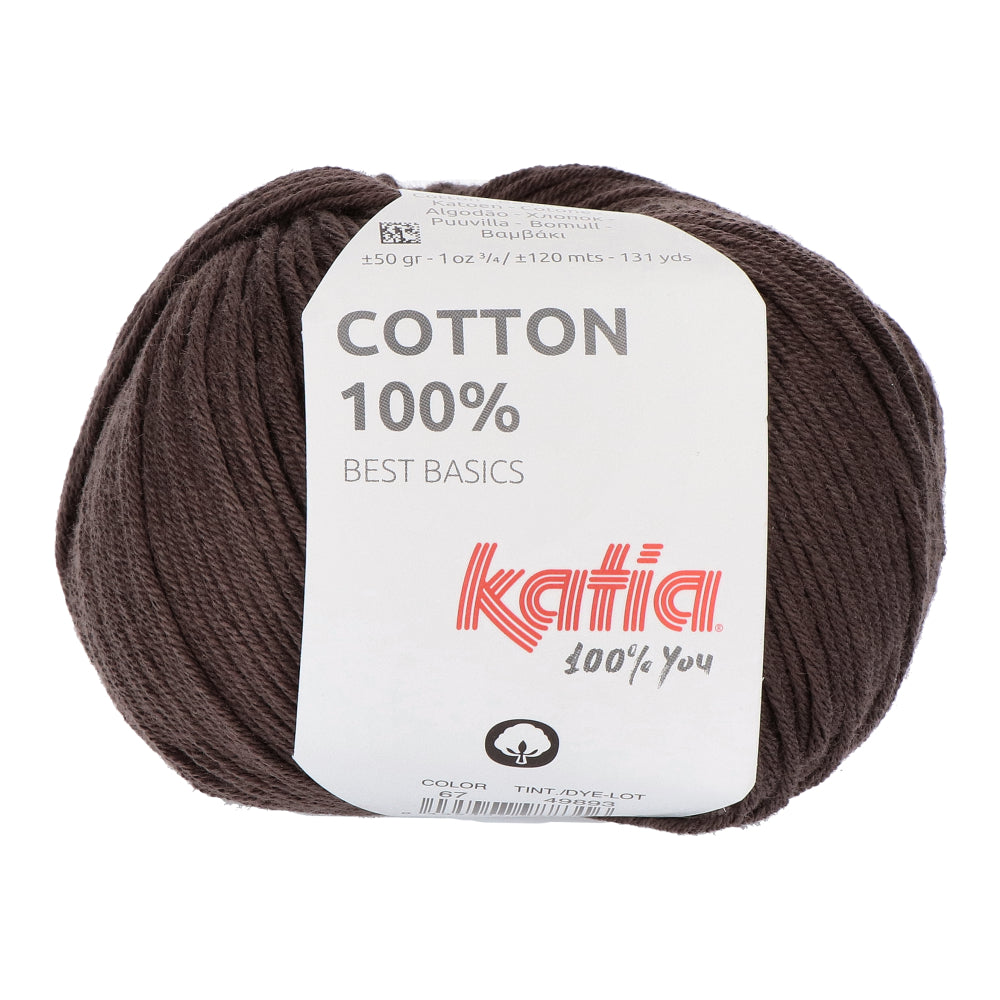 Katia Cotton 100% 067 Donker bruin