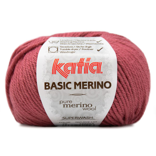 Katia Basic Merino 075 Frambozen Rood