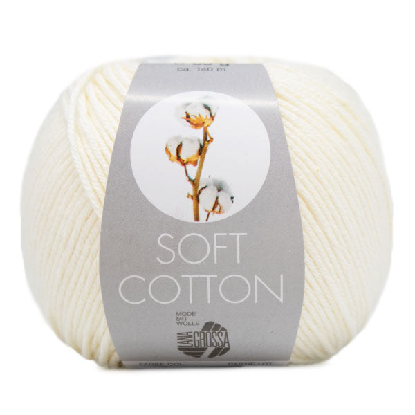 Lana Grossa Soft Cotton 002 Ecru