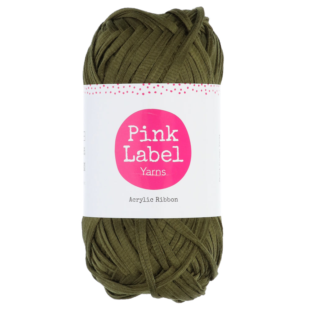 Pink Label Acrylic Ribbon 030 Britt - Olive green