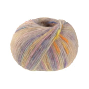 Lana Grossa Cassata 0007 Lichtbeige/Geel/Oranje/Jeanblauw/Roze