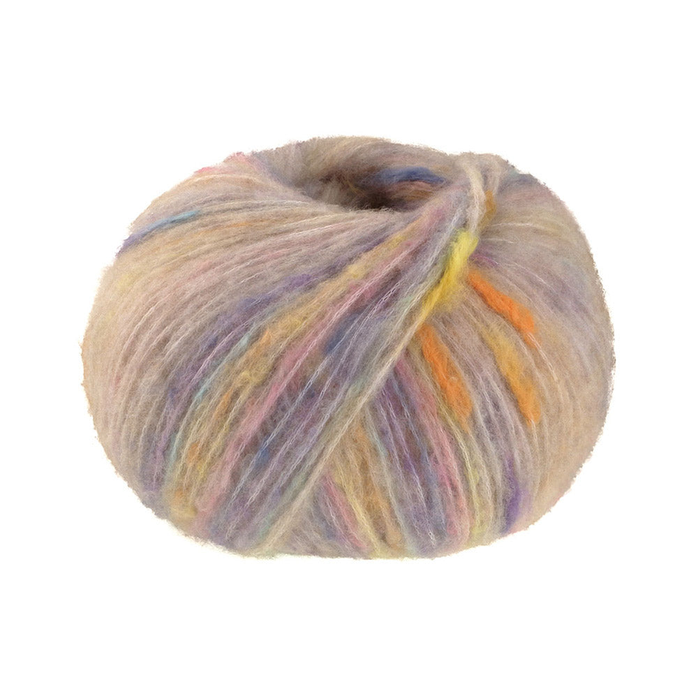 Lana Grossa Cassata 0007 Lichtbeige/Geel/Oranje/Jeanblauw/Roze