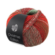 Lana Grossa Christmas Edition Big Lurex 0203 Grijsrood/rood/ecru/zwart-/wit-rood/oranje/donker-/witgroen/donkergrijs/-rood verschillend met lurex