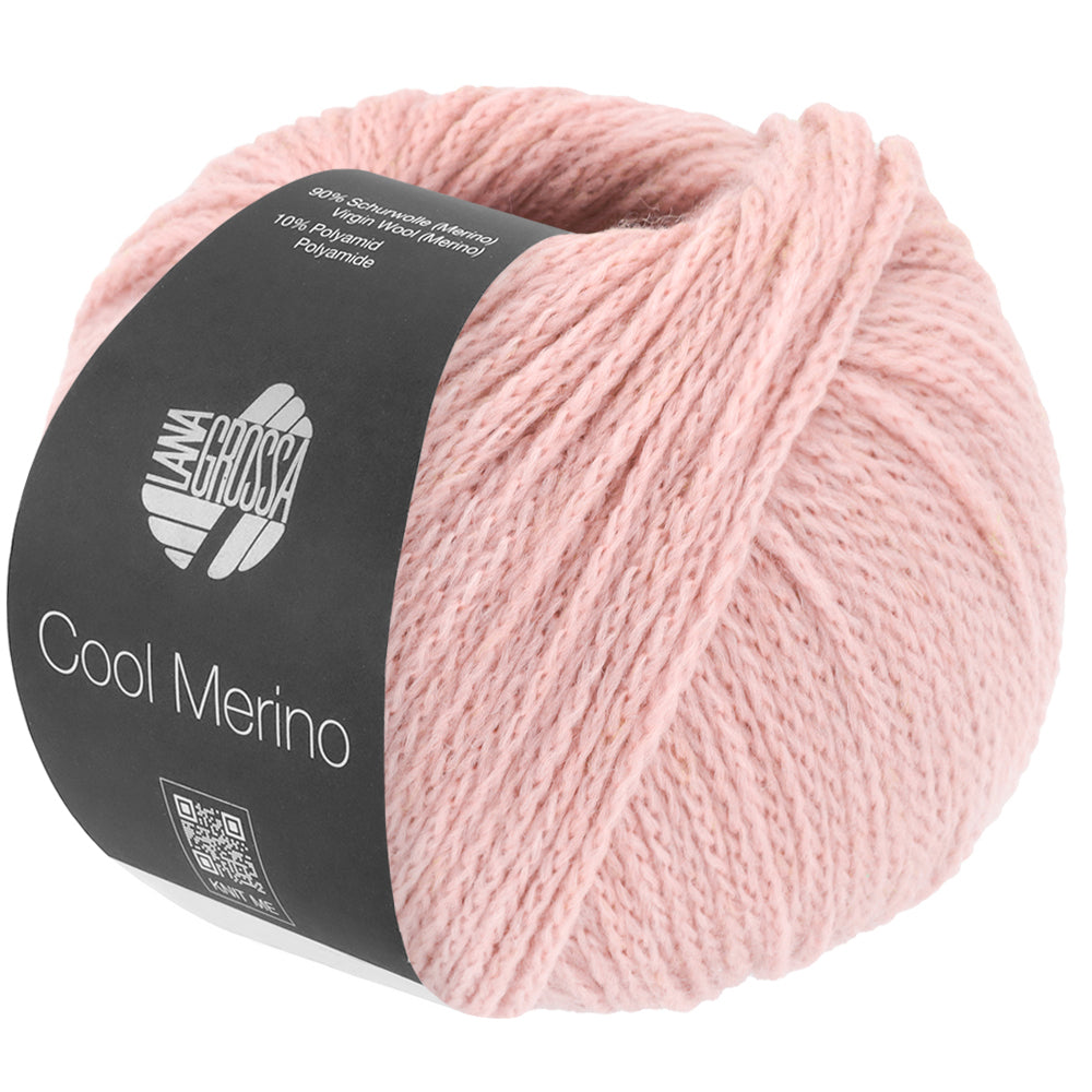 Lana Grossa Cool Merino Uni 041 Pastelroze - bol garen in de kleur van deze variant