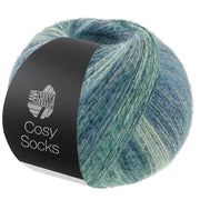 Lana Grossa Cosy Socks Dream 254 Rook- / Grijs- / Licht- / Staalblauw / Lichtgrijs / Grijs - productfoto van de bol sokkengaren