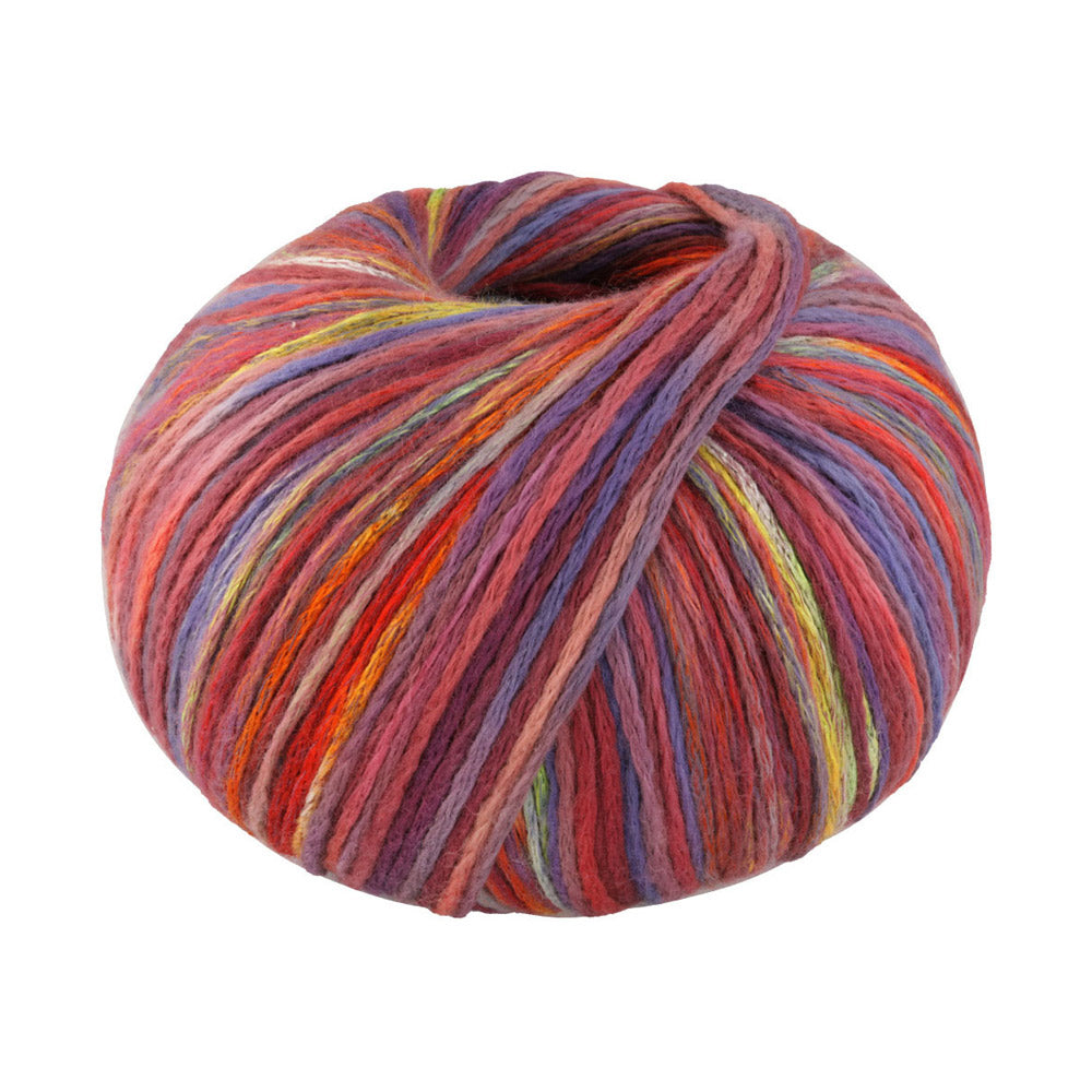 Lana Grossa Cotonella Multi 101 Donkerrood/blauw/geel/oranje