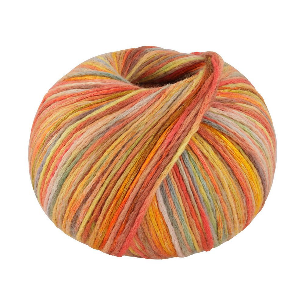 Lana Grossa Cotonella Multi 103 Geel/oranje/kalk/roestkleurig