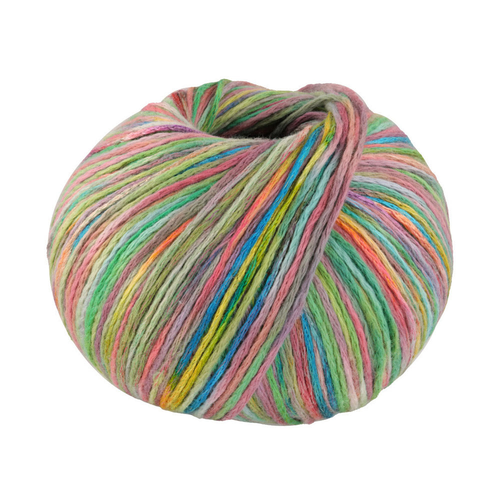 Lana Grossa Cotonella Multi 105 Groen/Roze/Geel/Petrol