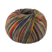 Lana Grossa Cotonella Multi 107 Olijf/zwart groen/geel/oranje