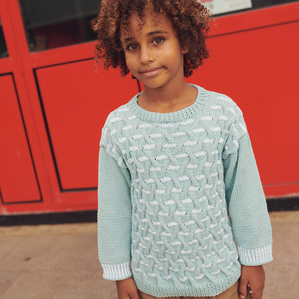 Patroon breien haken kinderen trui lente zomer katia — gemaakt met Cotton 100% Jongenstrui Breipatroon (download) (Digital) (2)