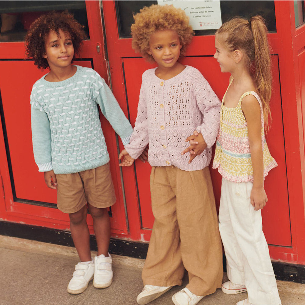 Patroon breien haken kinderen trui lente zomer katia — gemaakt met Cotton 100% Jongenstrui Breipatroon (download) (Digital)