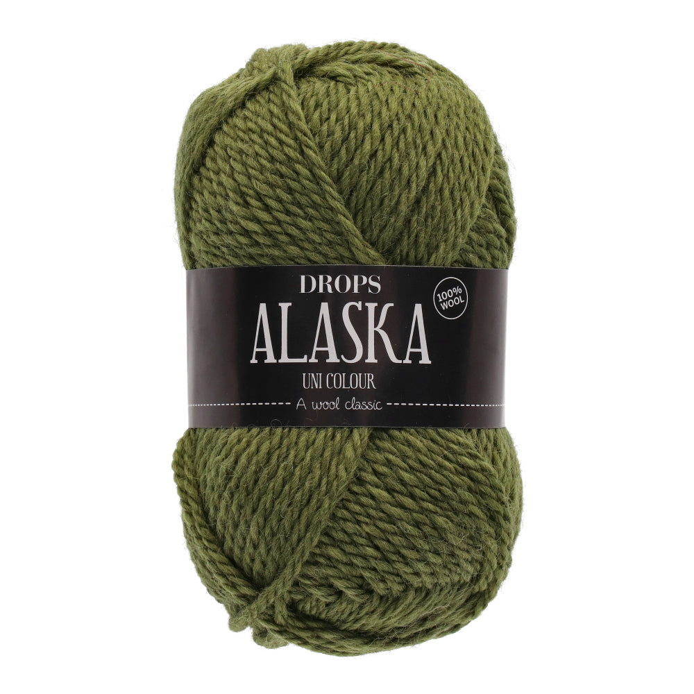 Drops Alaska Uni Colour 045 Licht olijfgroen