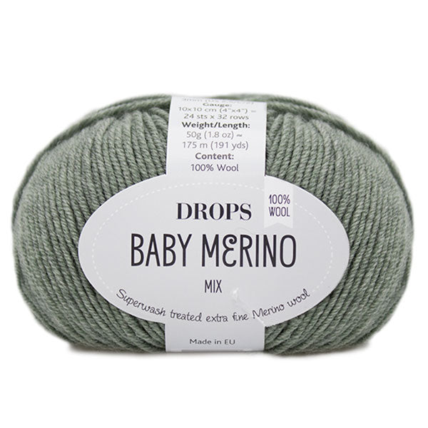 Drops Baby Merino Mix 050 Saliegroen
