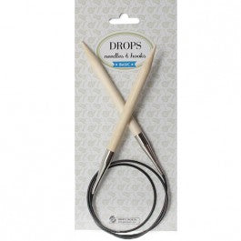 Drops Basic Rondbreinaalden Hout 80cm 6,0mm