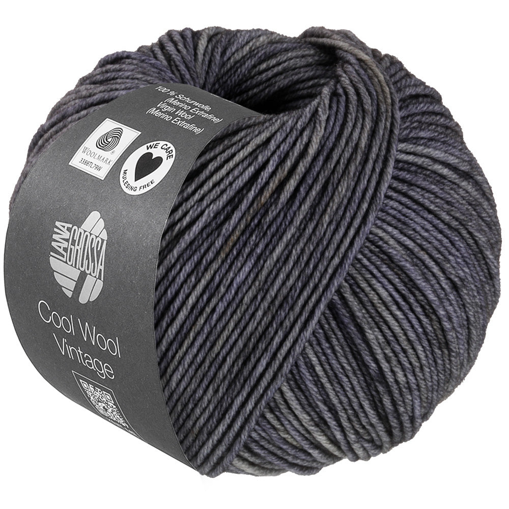 Lana Grossa Cool Wool Vintage 7391 Donkergrijs