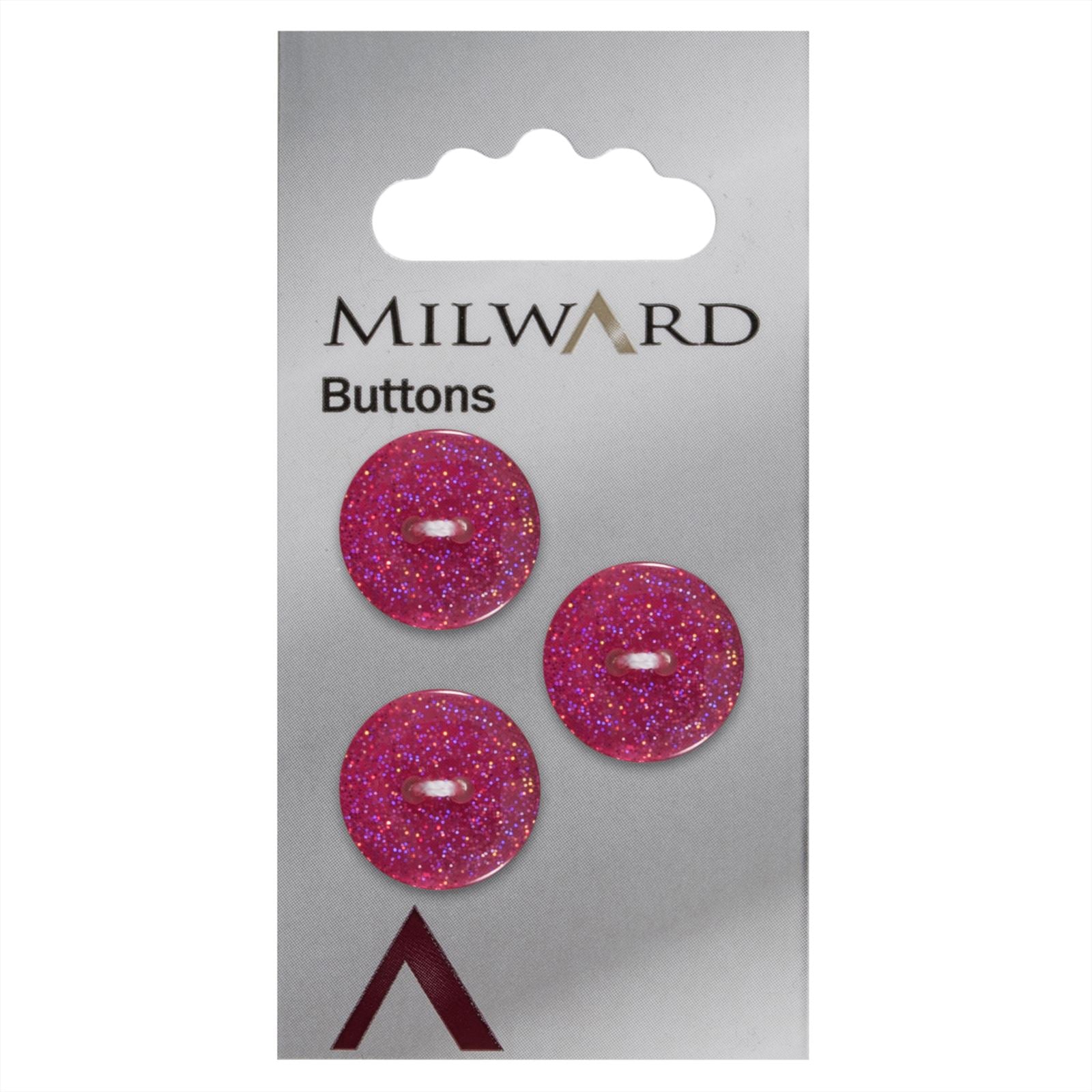 Milward Knoop Donker Roze 17mm (3 stuks)