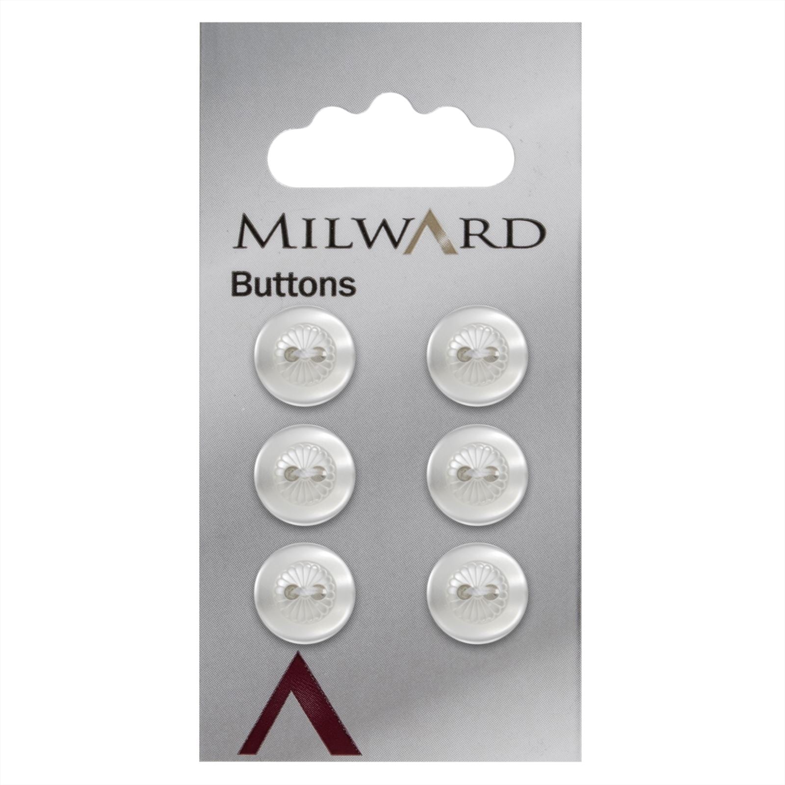Milward Parlemoer Knoop met Bloemenwerkje 12mm (6 stuks)