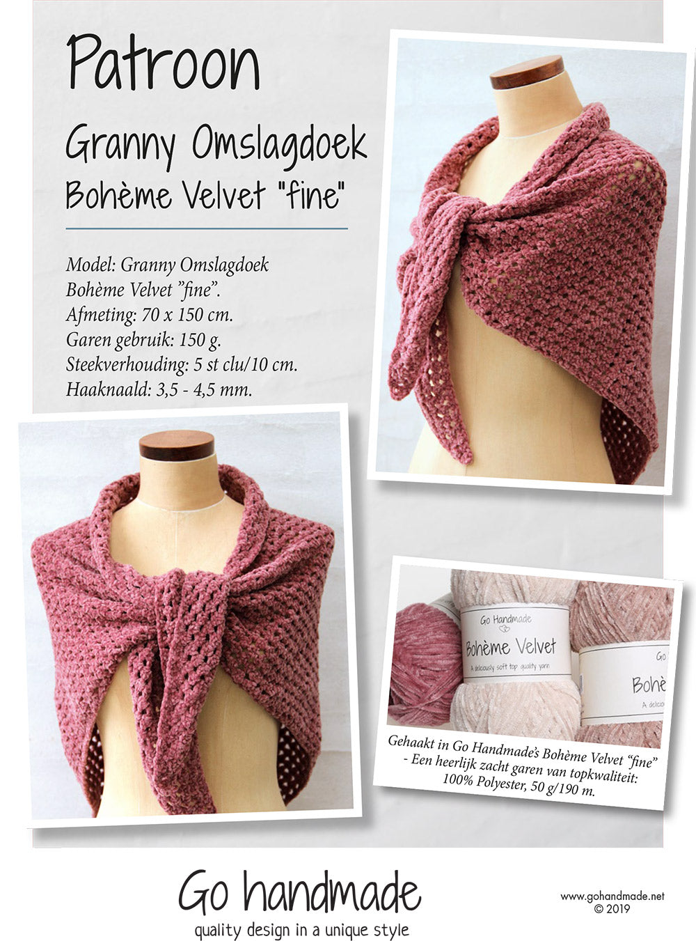 Granny Shawl Boheme Velvet fine Booklet (Digital)