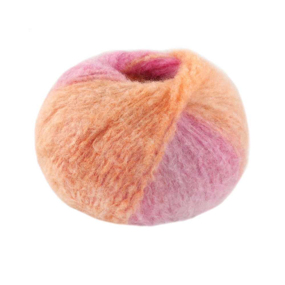 Lana Grossa Gigante 001 Oranje/Roze/Saffraangeel/Paars/Violetblauw