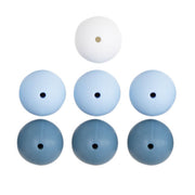 Go Handmade Siliconen Kralen 7 Stuks 15 Blauw Mix