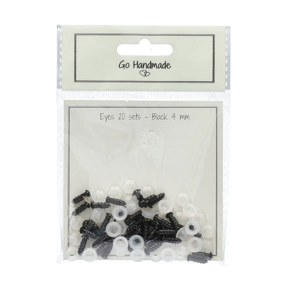Go Handmade Veiligheidsogen Zwart