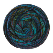 Lana Grossa Gomitolo Disegno 528 Turquoise/Licht-/Donkerolijf/Blauw/Nachtblauw/Donkerrood - bol garen