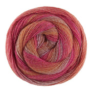 Lana Grossa Gomitolo Gala 4032 Grijs-lila/roze/tomatengroen/oranje-geel
