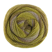 Lana Grossa Gomitolo Gala 4034 Lila-grijs/donker-/lichtolijfgroen/limoengroen