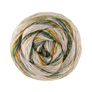 Lana Grossa Gomitolo Hippie 3037 Masgeel/Lichtgroen/Licht/Donkerbenzine/Donkergrijs/Mint/Donkerolijf/Zwaargroen/Natuur