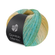Lana Grossa Gomitolo Mambo 2040 Turkoois/lentegroen/groenbeige/maïsgeel