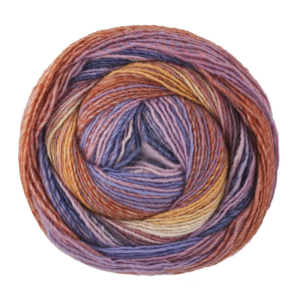 Lana Grossa Gomitolo Modo 621 Mauve/Lila/Blauw/Donkerblauw/Rozenhout/Beige/Oker/Nougat/Bruin/Blauwgrijs/Licht-/Donkergrijs - bol garen