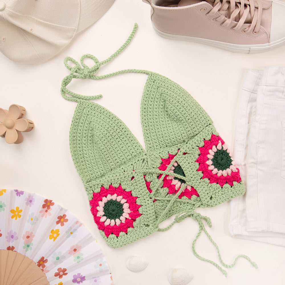 Finishing Stitches - Flower Top Haak- en Garenpakket 14