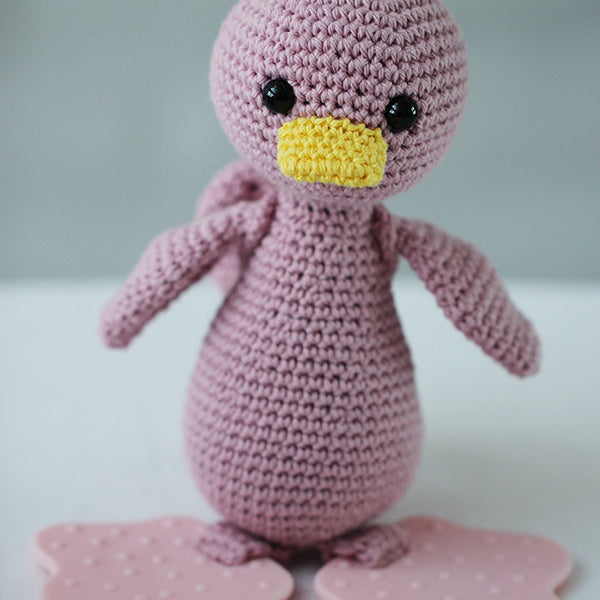 And forfra — gemaakt met Haakpatroon Eend Knuffel Go Handmade (Digital)