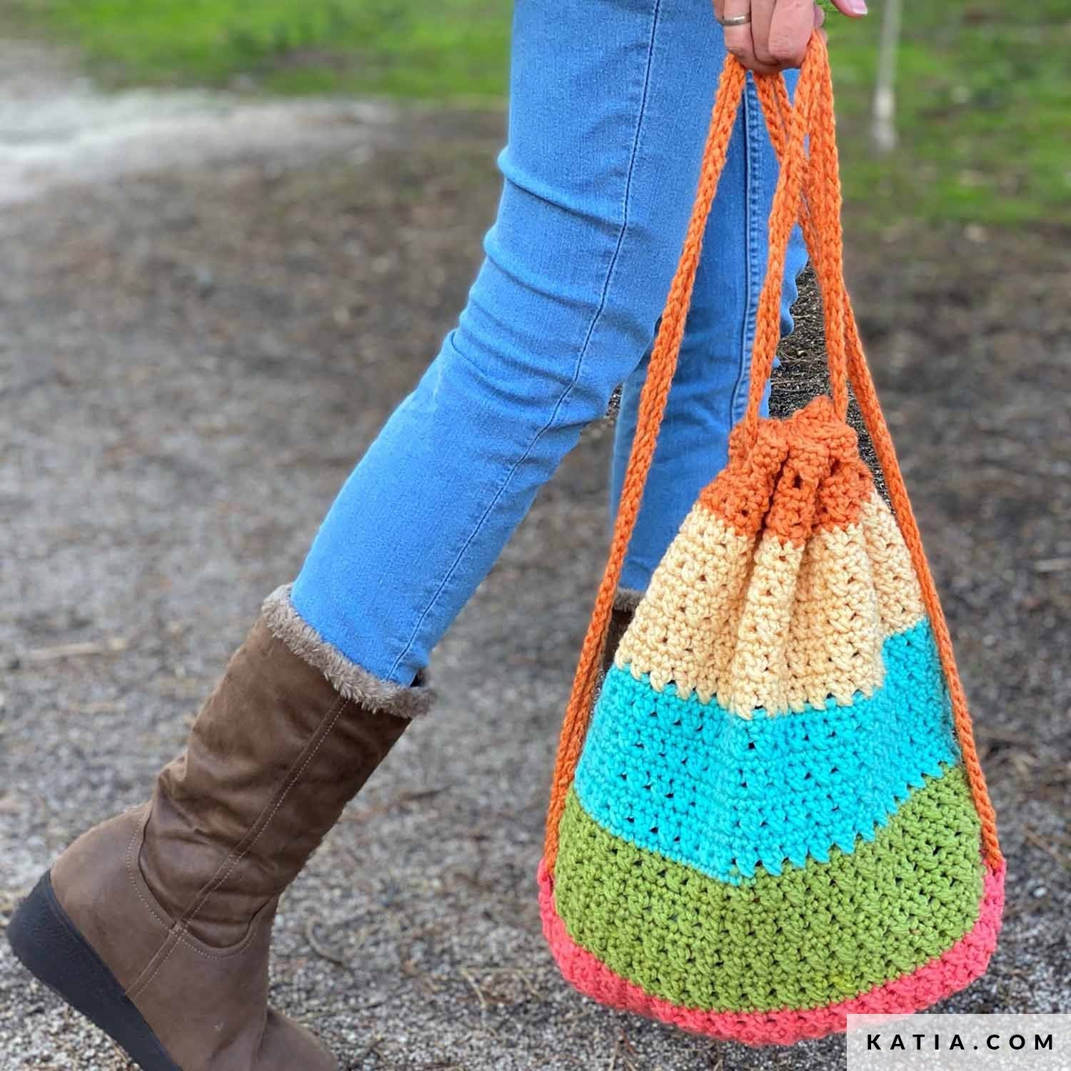Patroon breien haken dames draagtas herfst winter katia — gemaakt met Haakpatroon Katia Boomer Rugzakje (2)