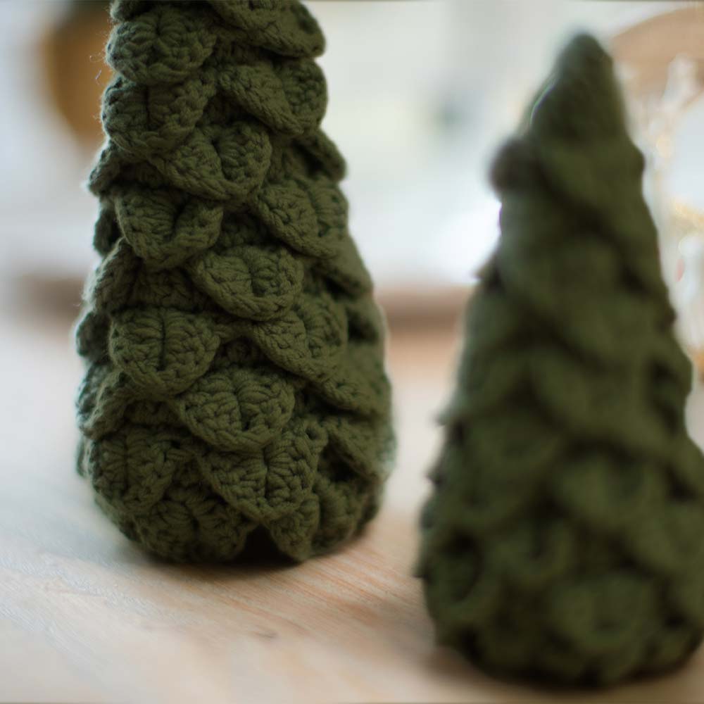 Kerstboom olive green — gemaakt met Haakpatroon Mixed Up Kerstboompjes (Digital)