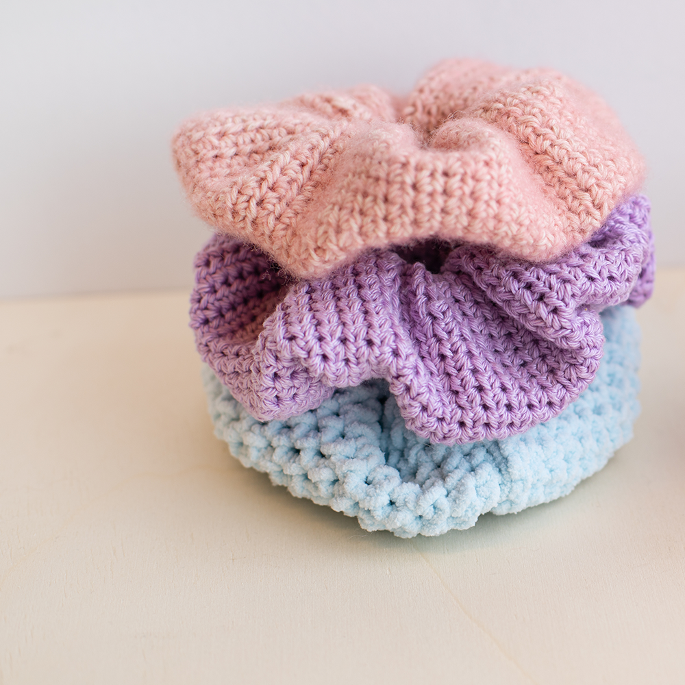 Scrunchies — gemaakt met Haakpatroon Scrunchie Charming (Digital)