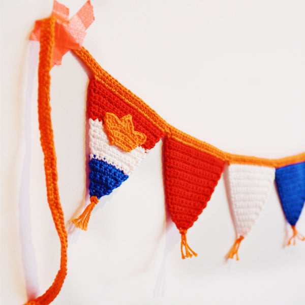 Slingerkoningsdag — gemaakt met Haakpatroon Slinger koningsdag