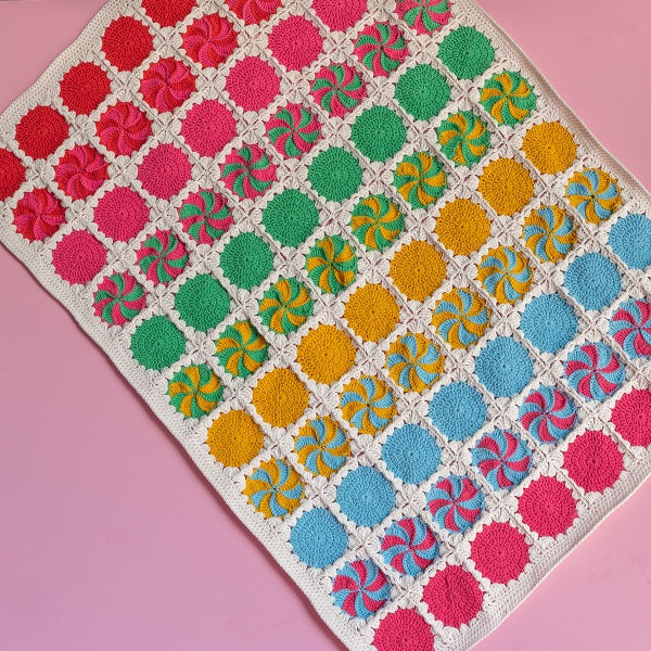Haakpatroon Yarn and Colors Circles and Spirals Blanket (4)