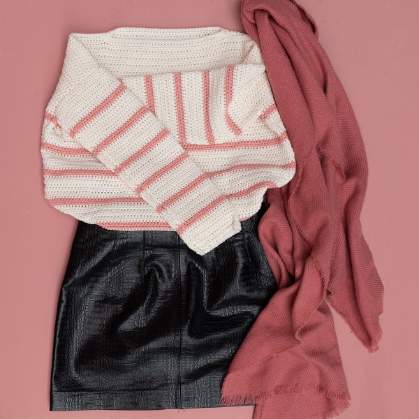 Classic jumper old pink — gemaakt met Haakpatroon Yarn and Colors Classic Jumper (Digital)