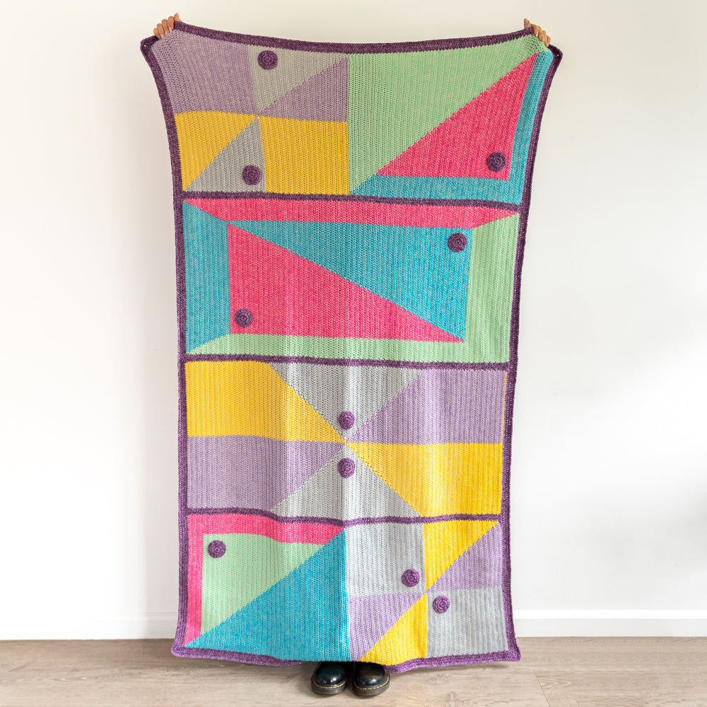 Mosaic window blanket — gemaakt met Haakpatroon Yarn and Colors Mosaic Window Blanket (4)